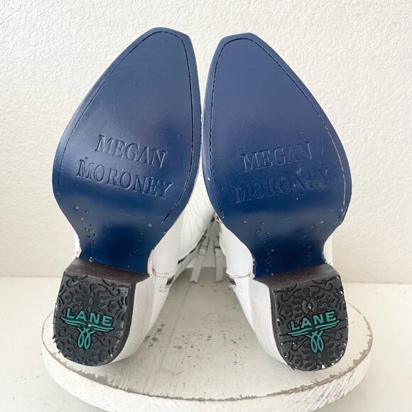 Lane MEGAN MORONEY Smokeshow Womens Cowboy Boots 5 White Western Cowgirl Tall - Picture 8 of 11